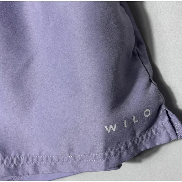 Wilo The Label Shorts Womens S Purple Lined Running Athletic Drawstring 2 in 1 - Picture 2 of 8
